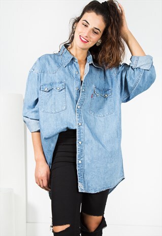 VINTAGE 80'S LEVI'S DENIM SHIRT / 0095 / 403