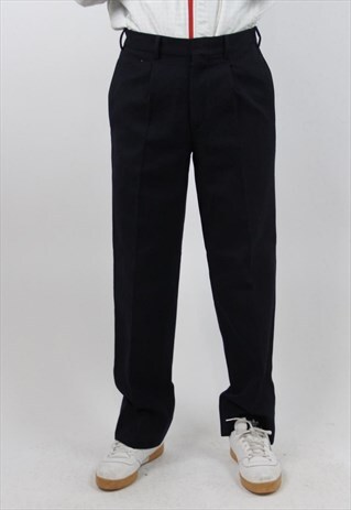 VINTAGE TAILORED NAVY TROUSERS