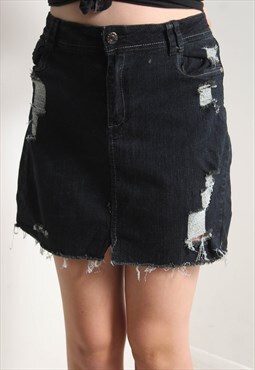 Vintage Y2K Denim Mini Skirt Blue W38'