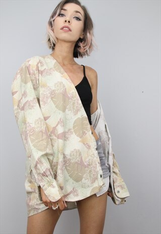 VINTAGE 80S/90S OVERSIZED PATTERNED SHIRT