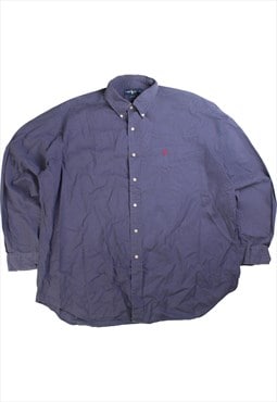 Vintage  Ralph Lauren Shirt Plain Long Sleeve Button Up Blue
