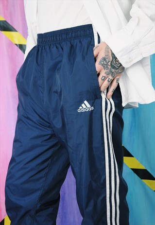 adidas nylon tracksuit bottoms