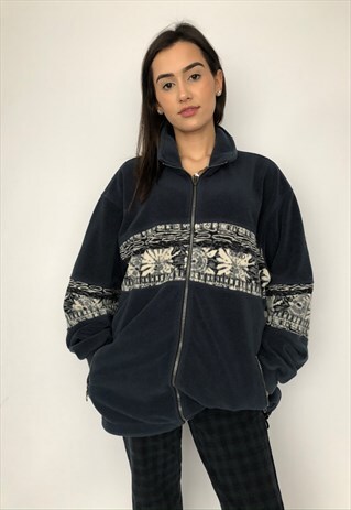 VINTAGE 90S SALEWA POLARLITE FULL ZIP FLEECE JACKET CRAZY