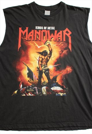 Vintage MANOWAR Kings of Metal Single Stitch Cut-off Vest 94