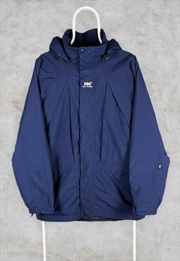 Vintage Blue Helly Hansen Jacket Tech Waterproof Medium