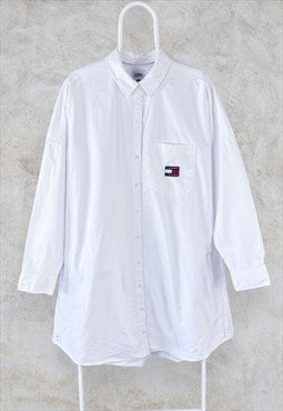 Tommy Hilfiger White Oversized Shirt Oxford Women's XL