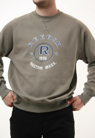 VINTAGE OLDSCHOOL REEBOK BOSTON MASS COTTON SWEATSHIRT 14541