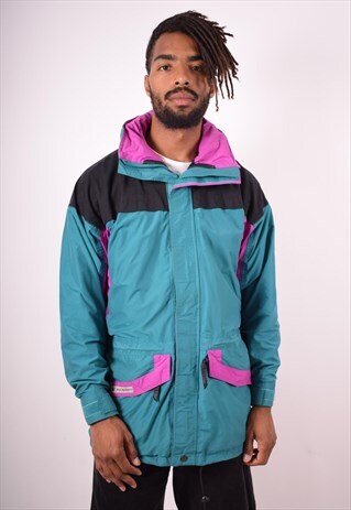JACK WOLFSKIN MENS VINTAGE JACKET LARGE GREEN 90S