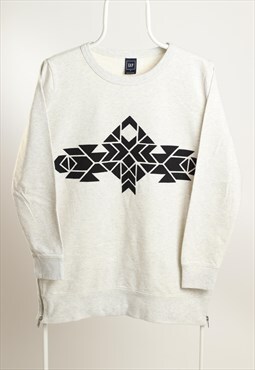 Vintage GAP Crewneck Side zip Sweatshirt Grey
