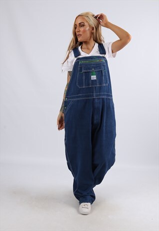 VINTAGE USA LIBERTY DENIM DUNGAREES PLUS SIZE 20 3XL (A1I)