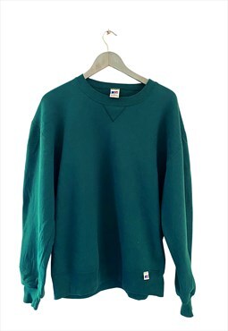 Vintage 90s Russell Athletic Jumper in Green 