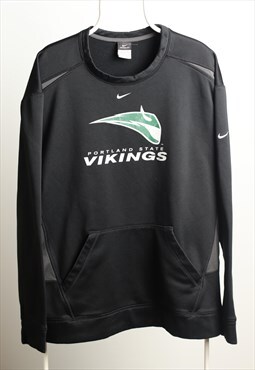 Vintage Nike Vikings Sports Crewneck Sweatshirt Black
