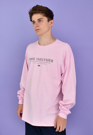 G&G UNISEX BABY PINK LTD L/S CUFFED TEE