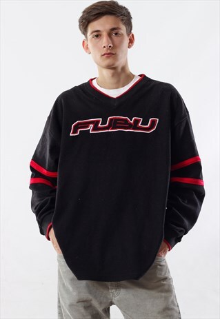 VINTAGE FUBU SWEATSHIRT PILE 90S BLACK BIG LOGO