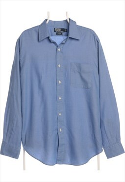 Vintage 90's Ralph Lauren Shirt Button Up Long Sleeve Blue M
