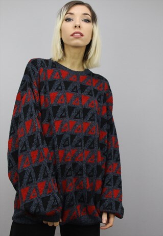 VINTAGE OVERSIZED PATTERNED JUMPER