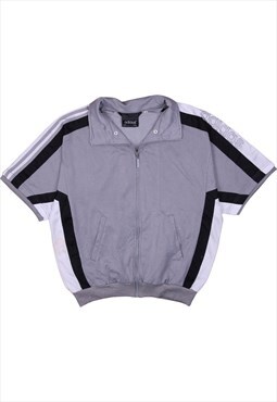 Vintage 90's Adidas T Shirt Short Sleeves Full Zip Up
