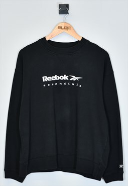 Vintage Women's Reebok Sweatshirt Black Medium
