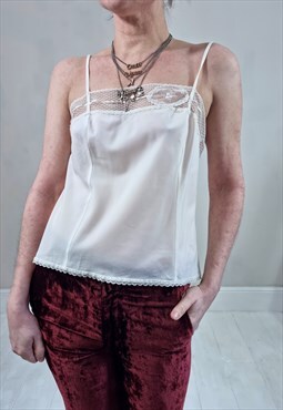 Vintage 80's Sheer Slip Cami Vest Top