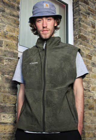 RETRO / 90'S / COLUMBIA / GREEN SLEEVELESS FLEECE