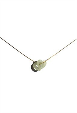 The hearts interlocking jade pendant necklace