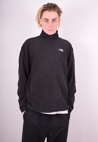 THE NORTH FACE MENS VINTAGE FLEECE JUMPER MEDIUM BLACK 90'S