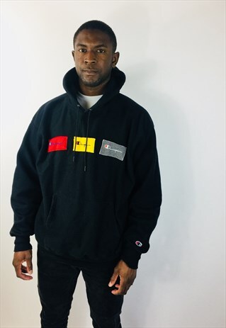 VINTAGE CHAMPION EMBROIDERED SPELLOUT HOODIE