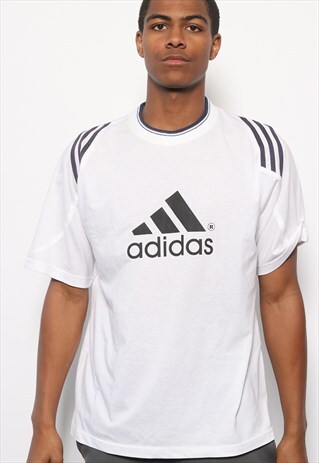 VINTAGE ADIDAS BIG LOGO T-SHIRT WHITE