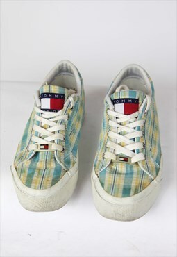 Vintage 90s Tommy Hilfiger Chack Pattern Trainers