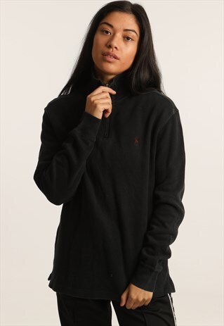 VINTAGE POLO RALPH LAUREN EMBROIDERED 1/4 ZIP SWEATSHIRT