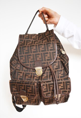 RARE VINTAGE DESIGNER FENDI MONOGRAM RUCKSACK