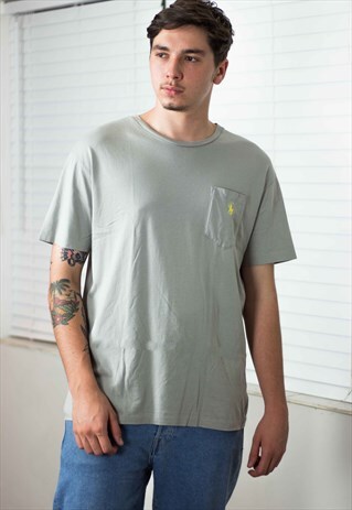 VINTAGE POLO RALPH LAUREN T-SHIRT LOGO 90S M 5.7