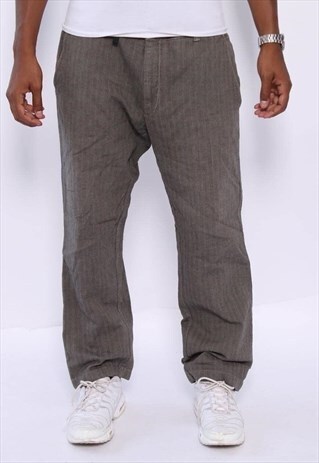 VINTAGE CP COMPANY OVERSIZED LOGO TROUSERS BROWN