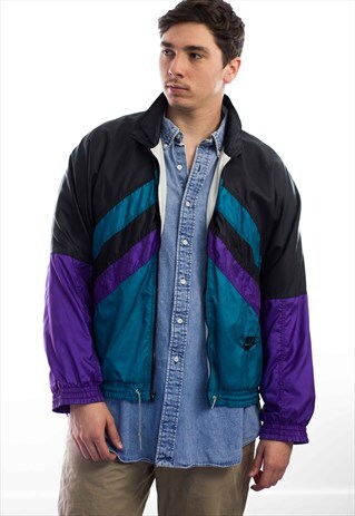 VINTAGE NIKE LOGO CHEVRON JACKET 90S M 14.3