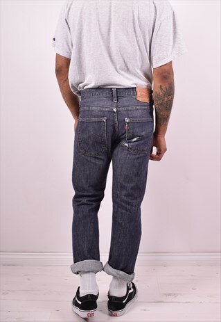 LEVI'S 507 MENS VINTAGE JEANS W32 L34 BLUE 90'S