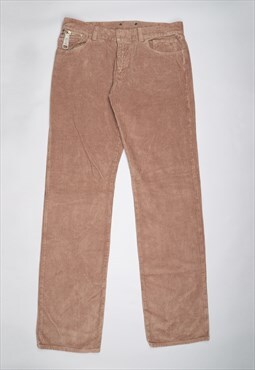 Dolce and Gabbana brown corduroy straight leg trousers