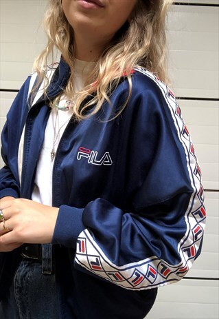 80S VINTAGE FILA LOGO TRACK JACKET