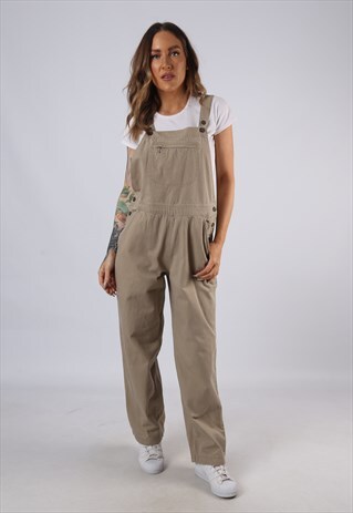 VINTAGE WOOLRICH CANVAS COTTON DUNGAREES UK 10 SMALL (HC3L)