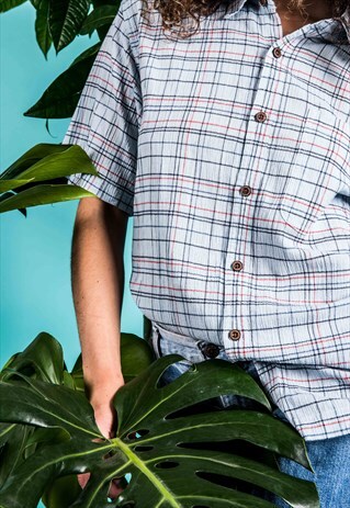 VINTAGE 1980S BLUE CHECKED PATAGONIA SHIRT