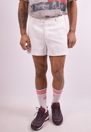 MENS VINTAGE SHORTS W32 WHITE 90S