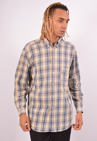 VINTAGE ARMANI SHIRT CHECK BLUE