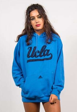 ADIDAS VINTAGE 90'S BLUE UCLA SWEATSHIRT HOODIE