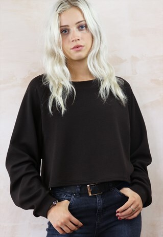 DARK BROWN TEXTURED RAGLAN TOP