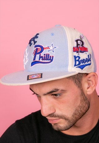 VINTAGE BLUE EMBROIDERED BASEBALL TEAM SNAPBACK BASEBALL