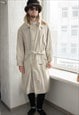 Vintage 70's Beige Cotton Belted Coat