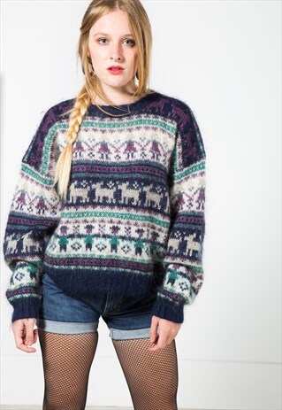 VINTAGE 80S KNIT JUMPER / S0098