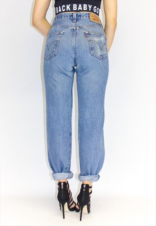VINTAGE LEVI'S PERFECT BLUE 80'S HIGH WAIST FITTED MOM JEAN