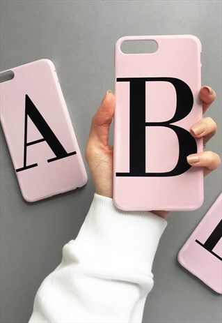 DUSTY PINK LETTER PHONE CASE