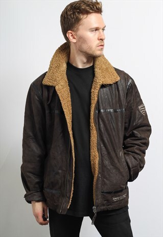 VINTAGE LEATHER AVIATOR JACKET