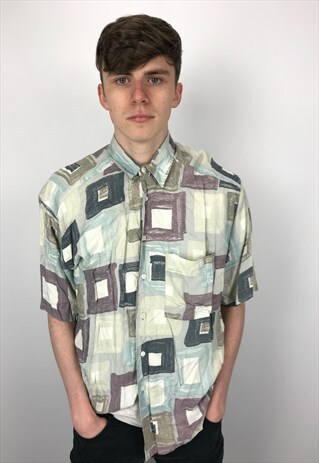90S VINTAGE PATTERNED FESTIVAL SHIRT